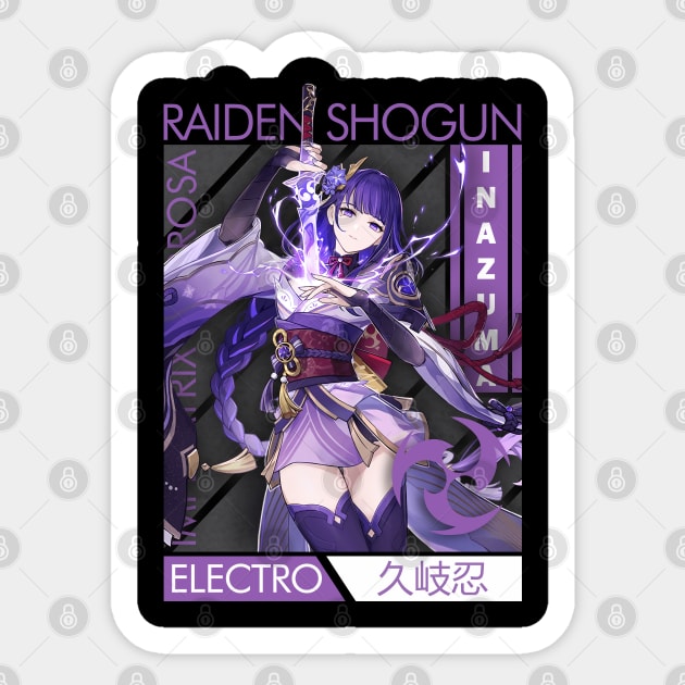 Raiden Shogun Sticker by Nifty Store